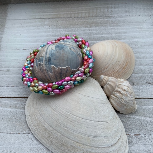 Rainbow rice pearl bracelet - Picture 1 of 5